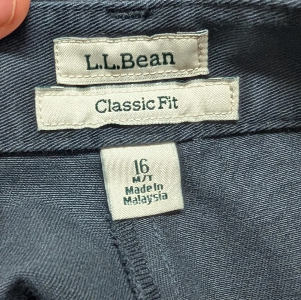 L.L. Bean Classic Bayside Fit Size 16 M/T Women's Straight Leg Black Pants New